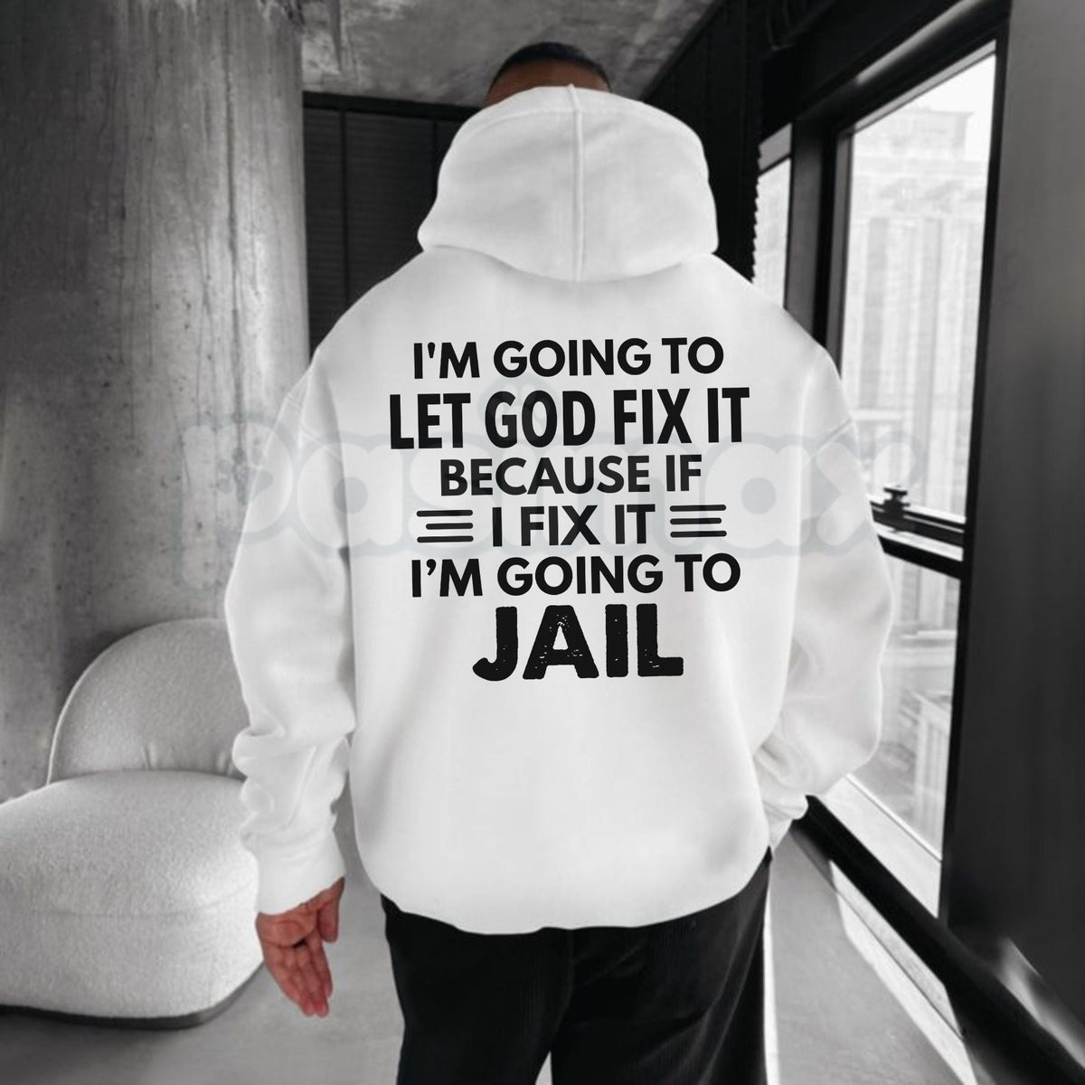 Let God Fix It Quote Hoodie – Vintage Christian Faith Graphic Pullover, Inspirational Religious Sweatshirt, Unisex Heavy Blend